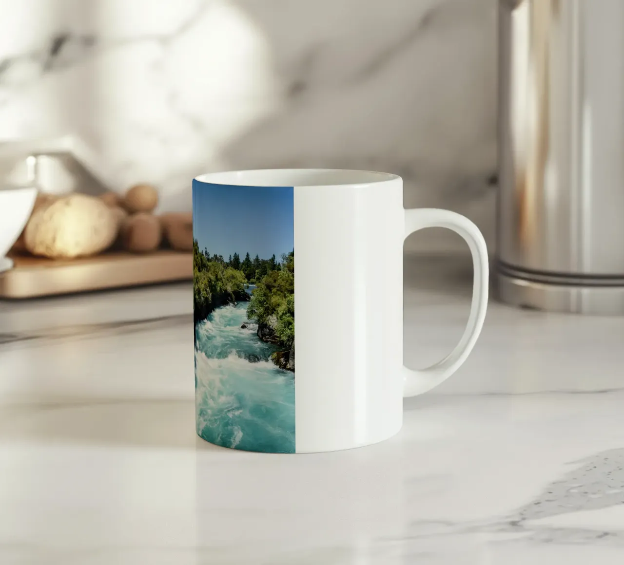 Fiume Turquoise Rapids tazza in ceramica da The art seasons