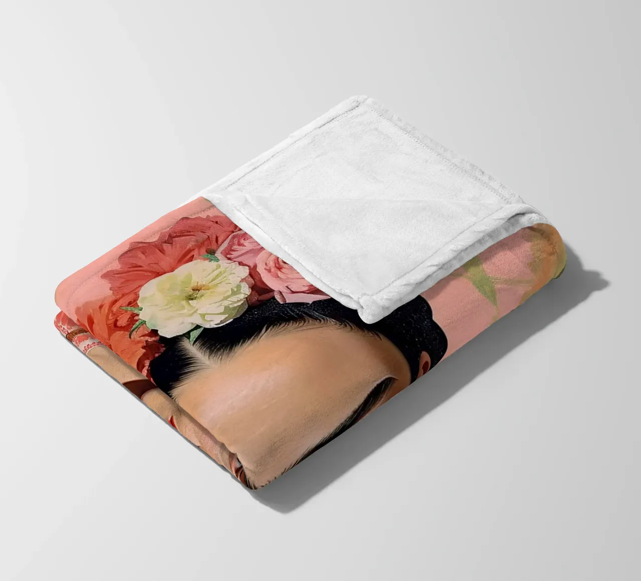 Frida Kahlo "Artful Resilience" coperta in pile da Fantasias Florales