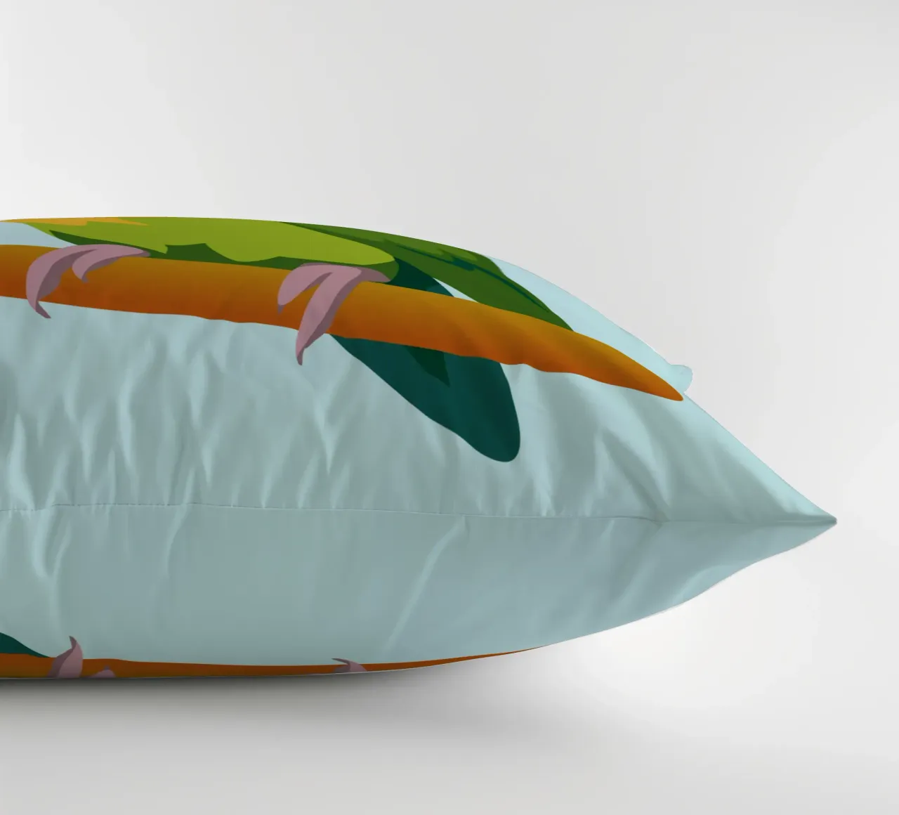 Un'illustrazione digitale di un inseparabile dal muso di pesca cuscino da Bwiser