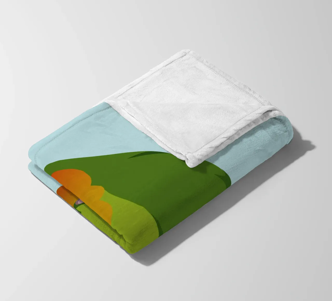 Un'illustrazione digitale di un inseparabile dal muso di pesca coperta in pile da Bwiser