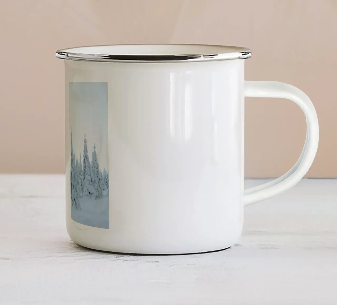 Foresta invernale minimalista tazza in smalto da The art seasons