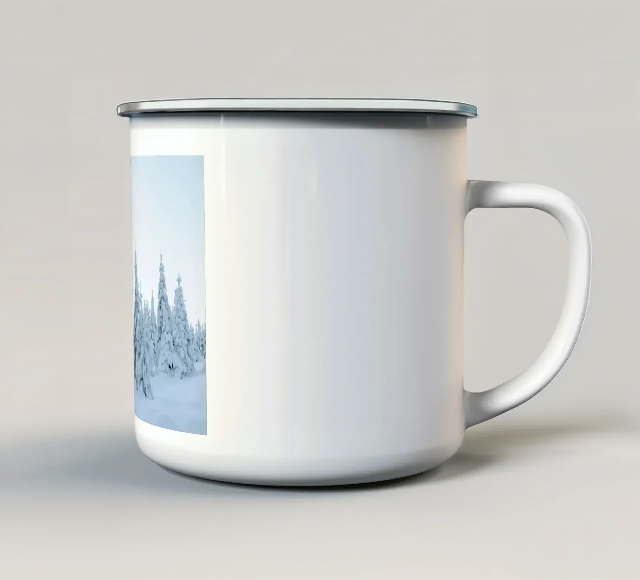 Foresta invernale minimalista tazza in smalto da The art seasons