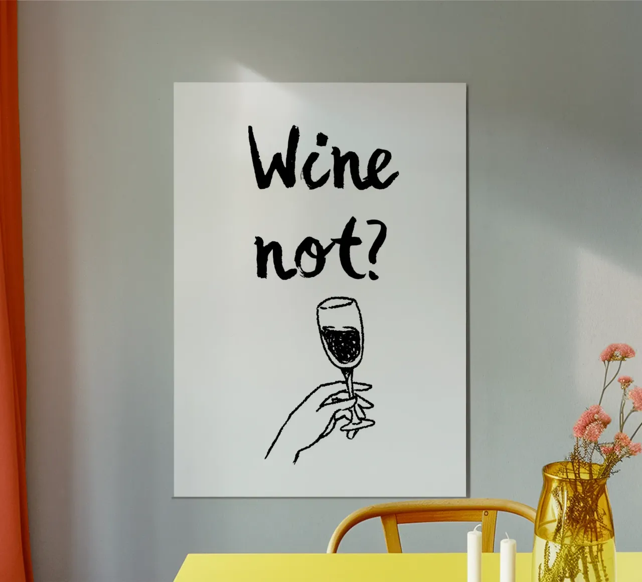 Wine not? alluminio dibond da Quotes on walls
