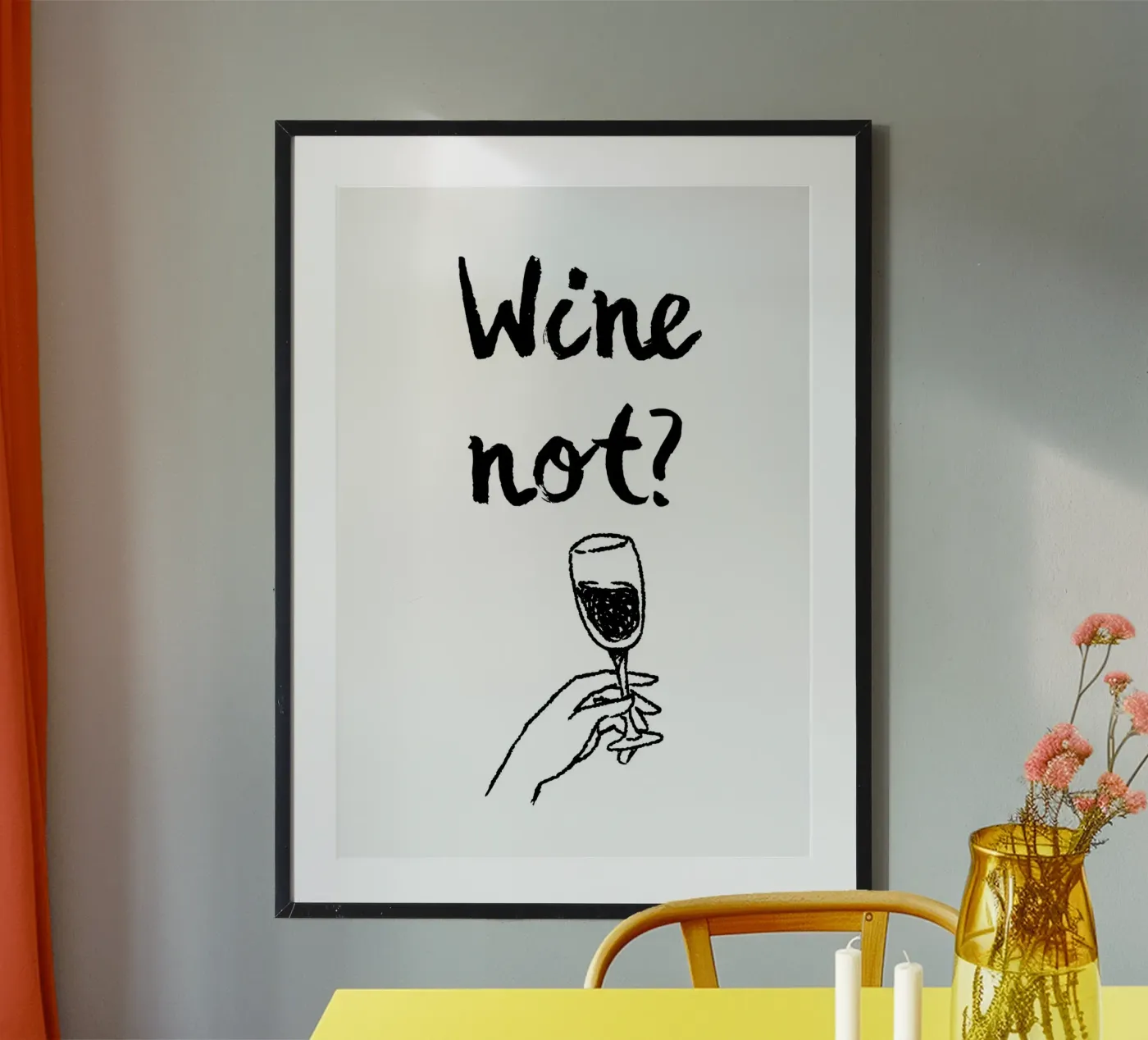 Wine not? poster da Quotes on walls