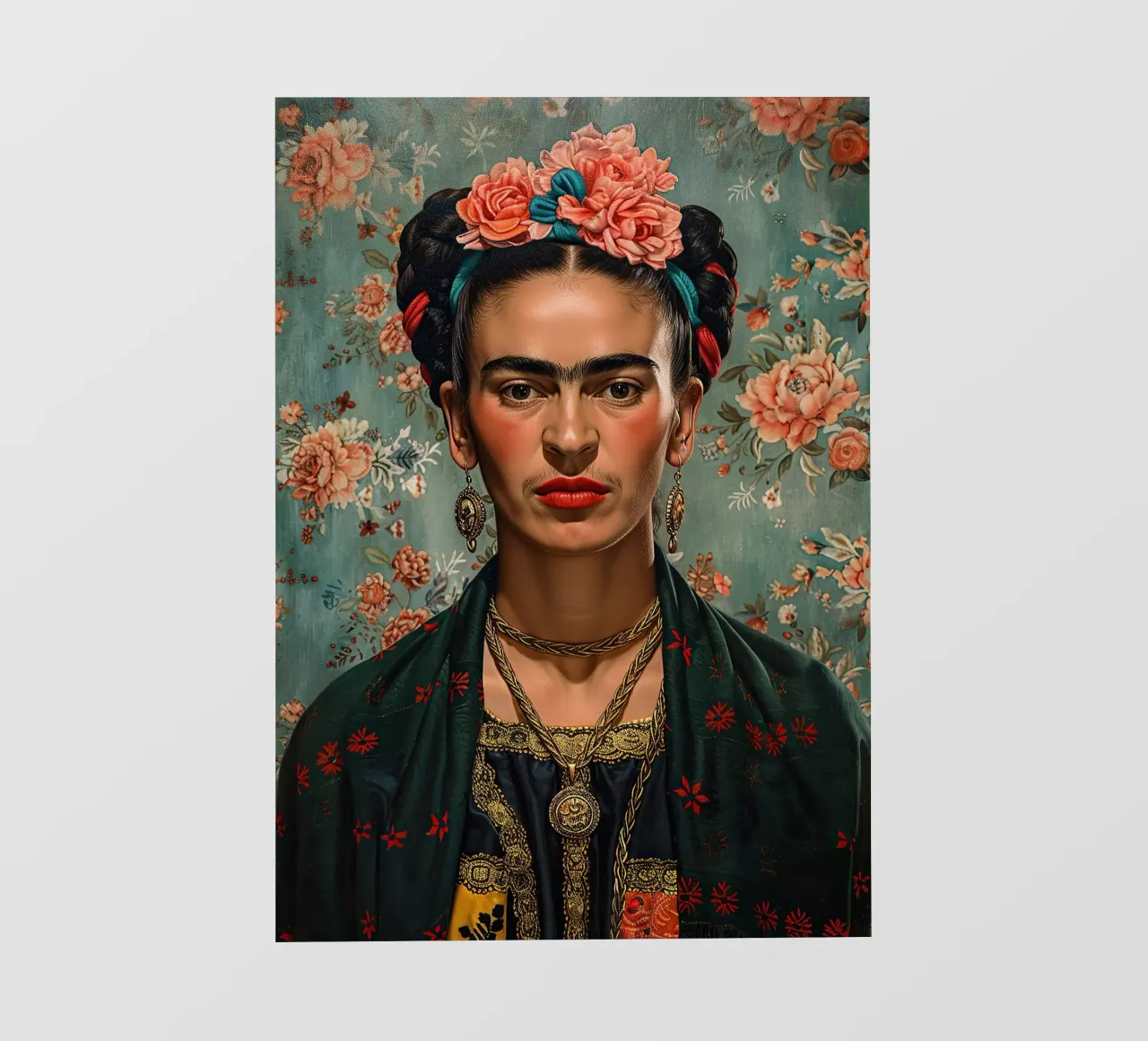Frida Kahlo "Colors of the Heart" telo in pvc da Fantasias Florales