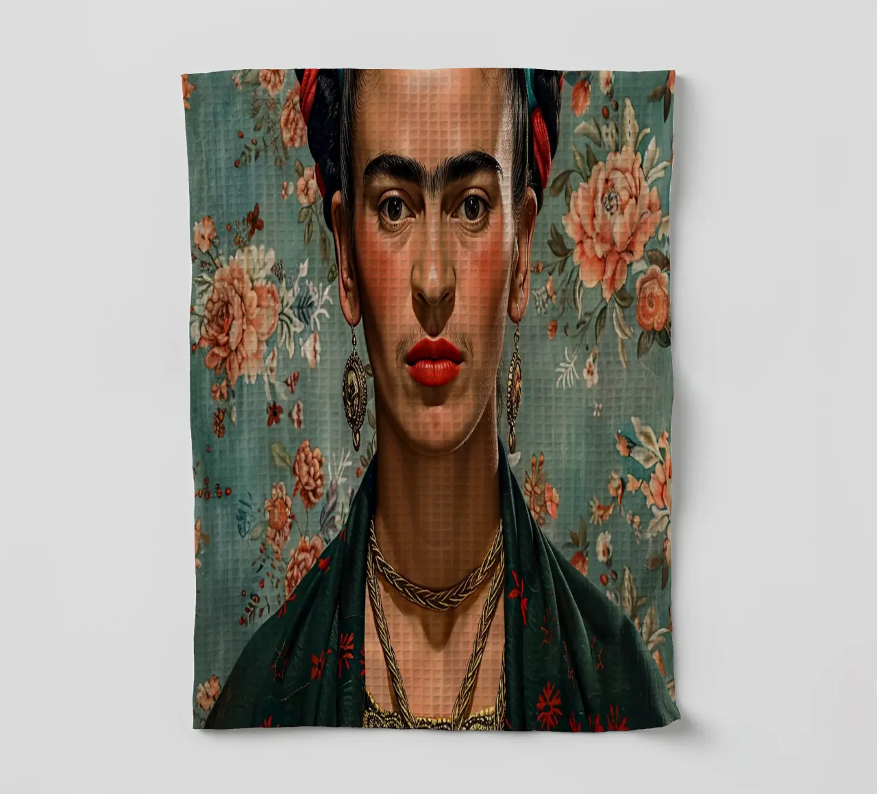 Frida Kahlo "Colors of the Heart" canovaccio da cucina da Fantasias Florales