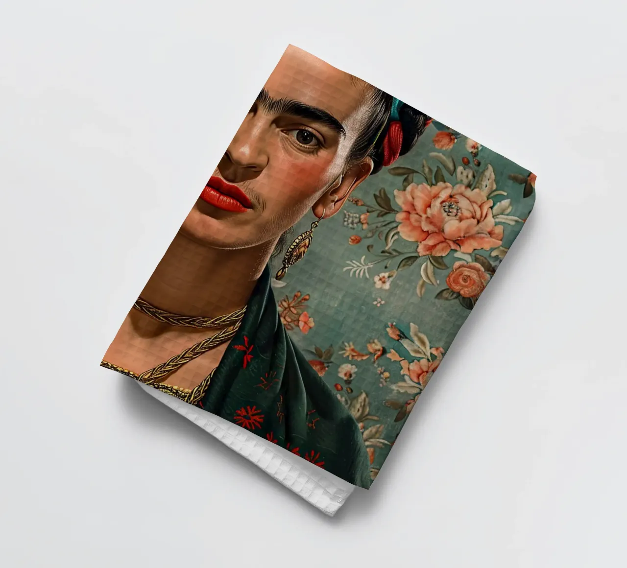 Frida Kahlo "Colors of the Heart" canovaccio da cucina da Fantasias Florales