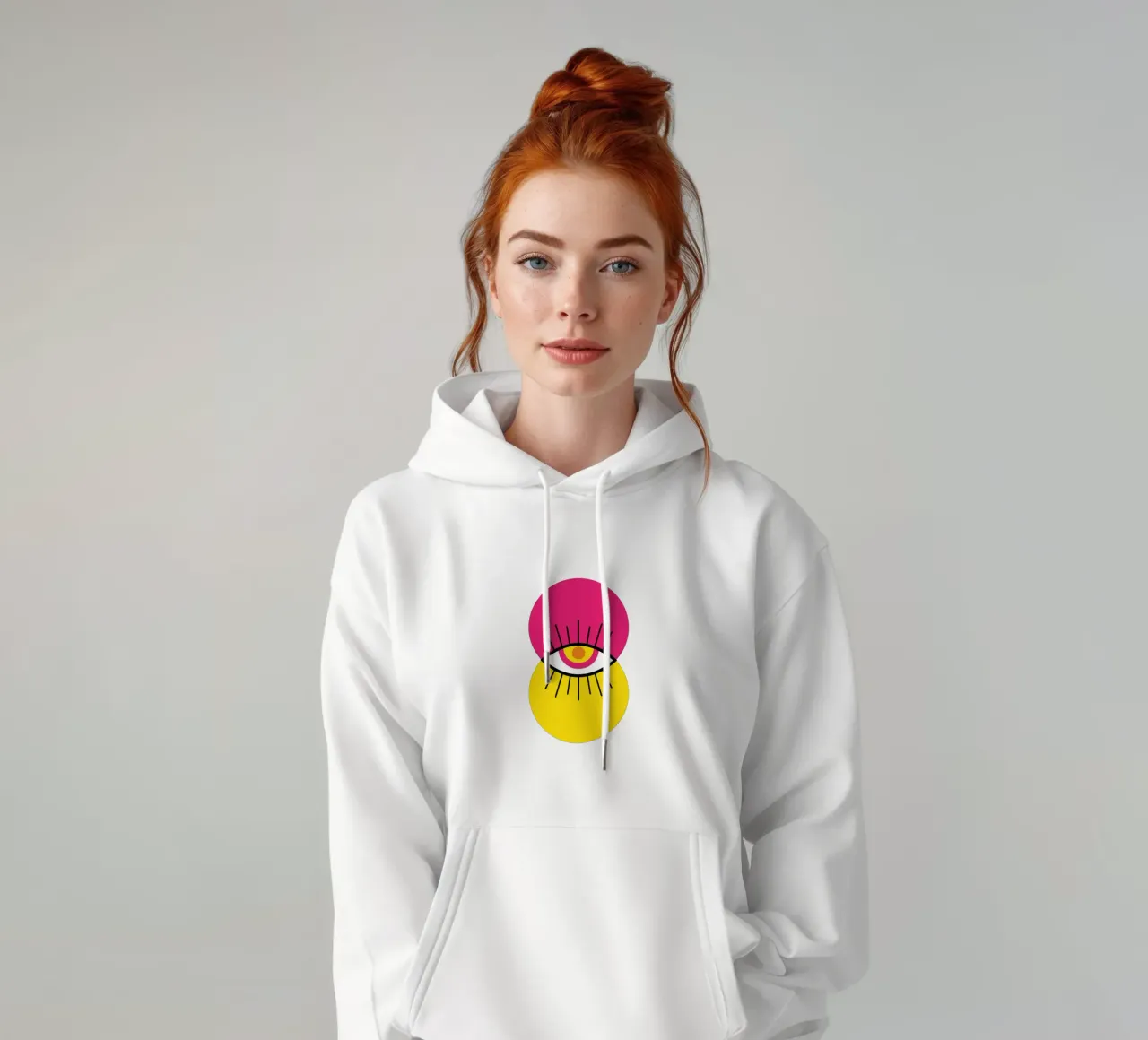 Malocchio astratto Mod felpa con cappuccio da Martina