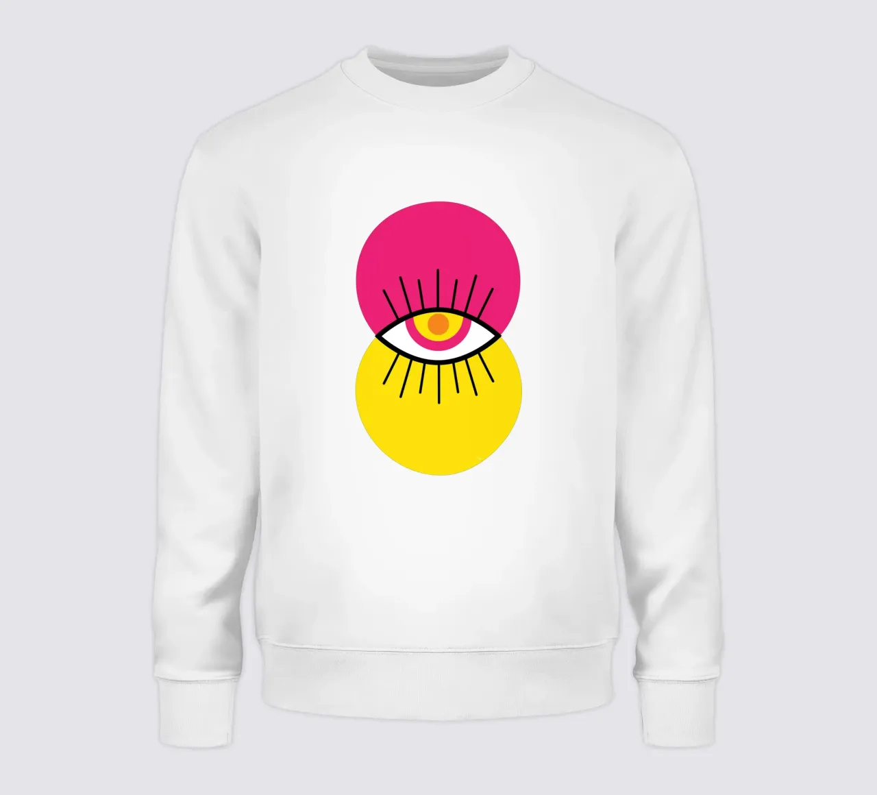 Abstract Mod boze oog sweatshirt van Martina