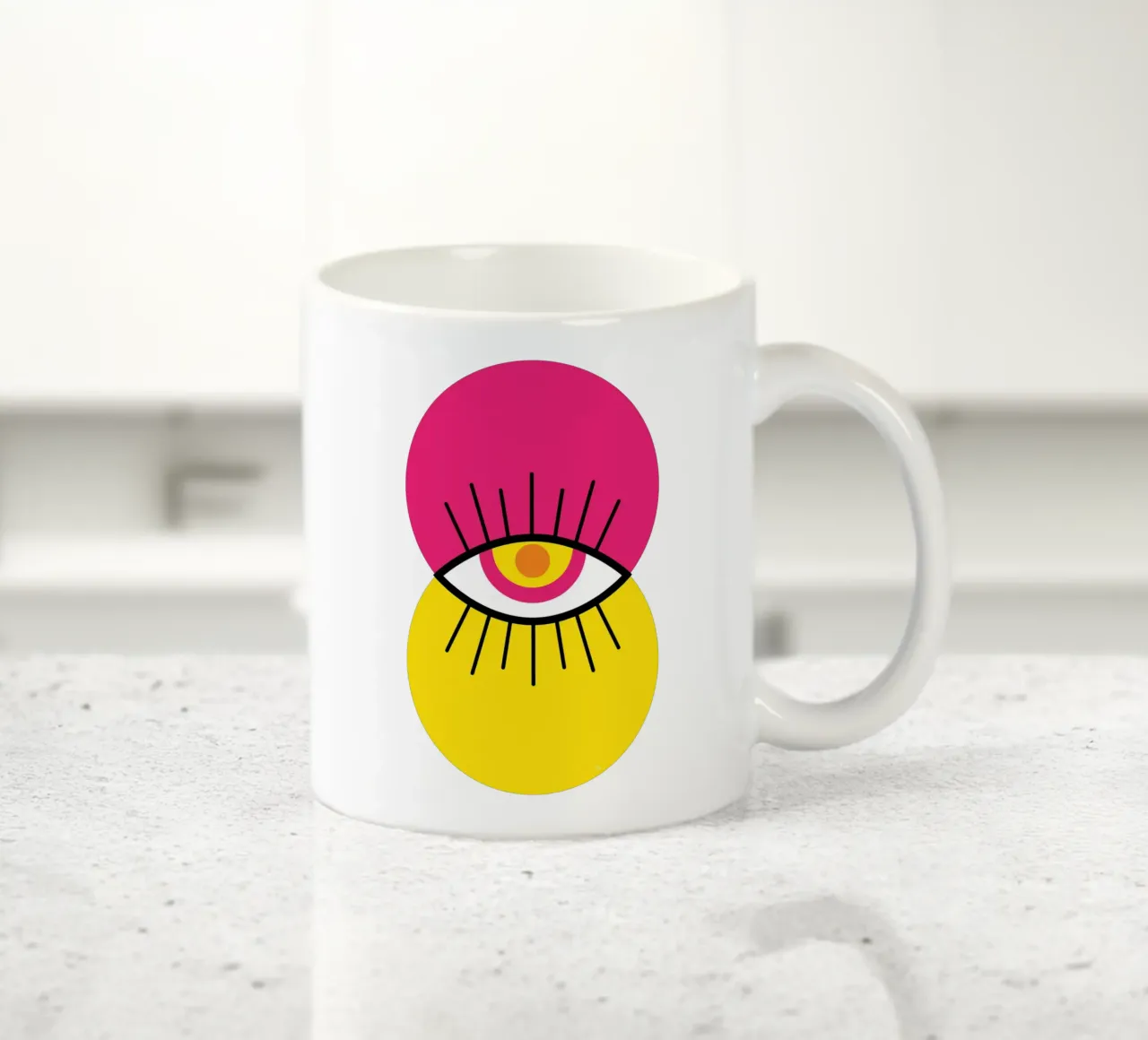 Malocchio astratto Mod tazza in ceramica da Martina