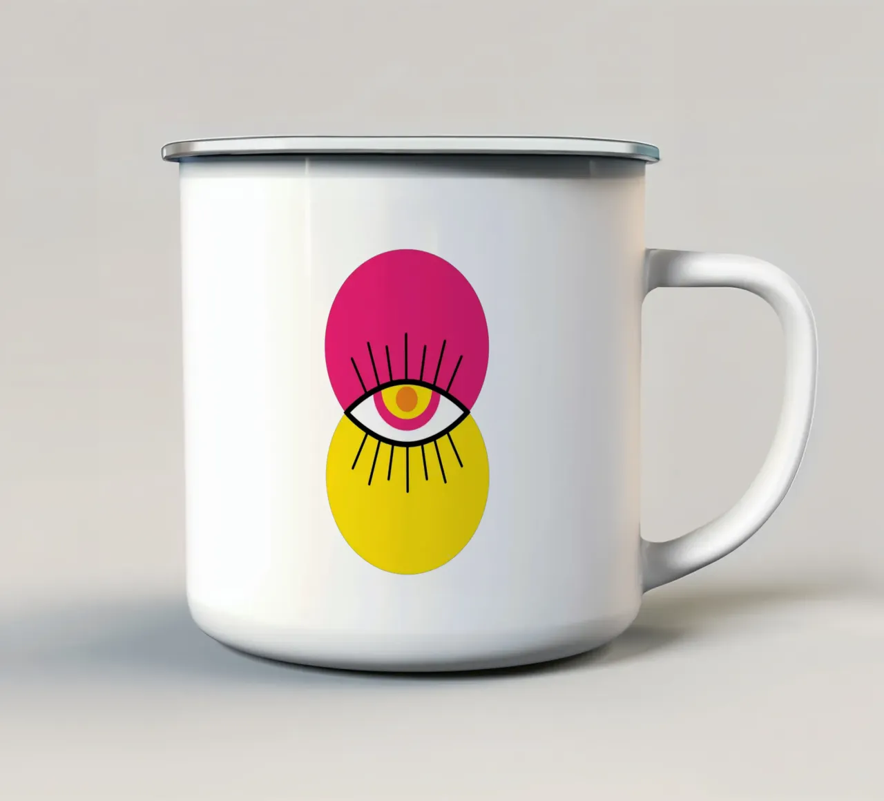 Malocchio astratto Mod tazza in smalto da Martina