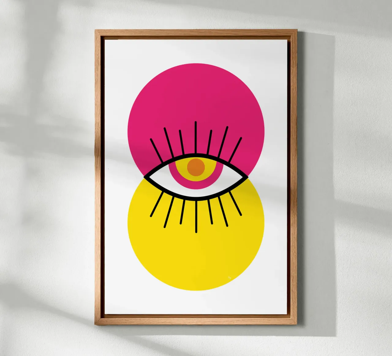 Abstract Mod boze oog canvas van Martina