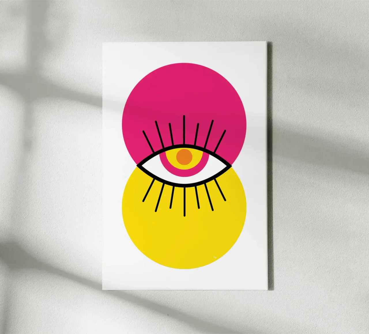 Abstract Mod boze oog canvas van Martina