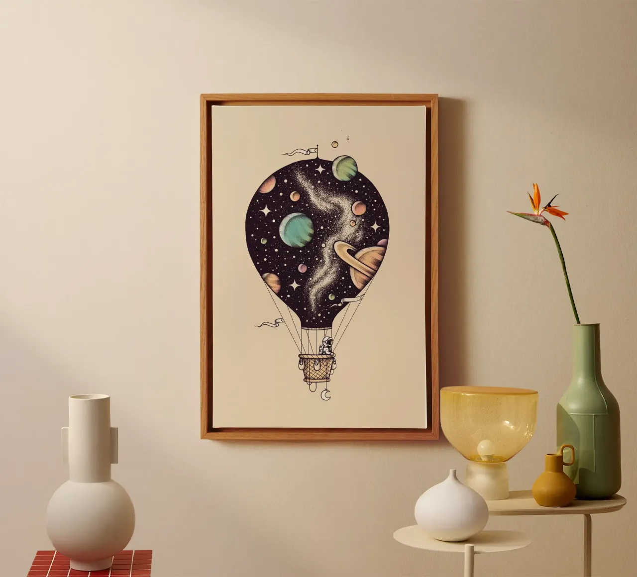 Enkel Dika - Interstellar Journey tela con Cornice a cassetta da The Artcircle