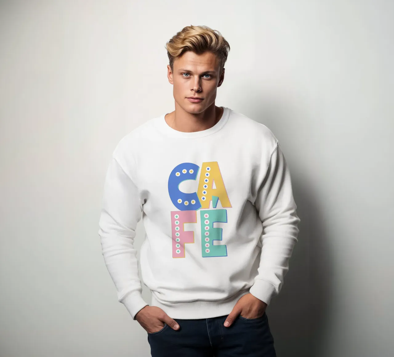 Testo positivo in grassetto del caffè felpa da Martina