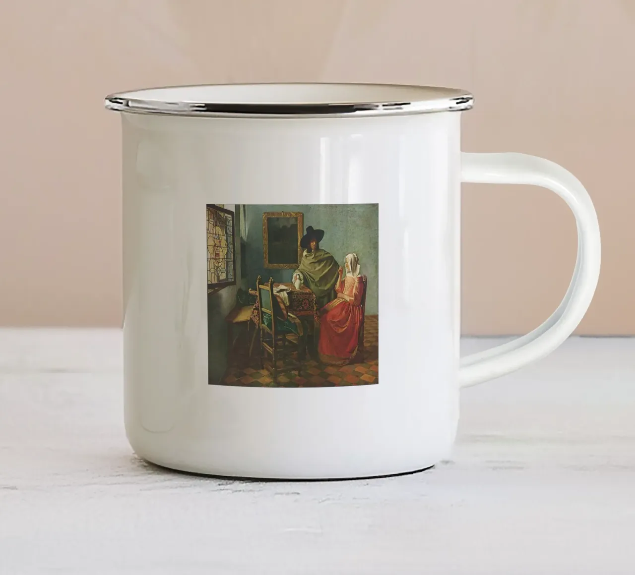 bere insieme a johannes vermeer tazza in smalto da walker shop