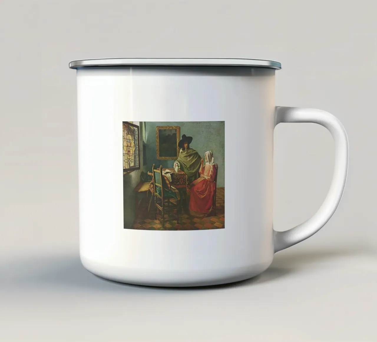 bere insieme a johannes vermeer tazza in smalto da walker shop
