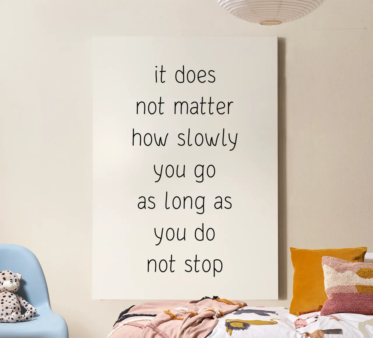 It does not matter how slowly you go canvas van Quotes on walls