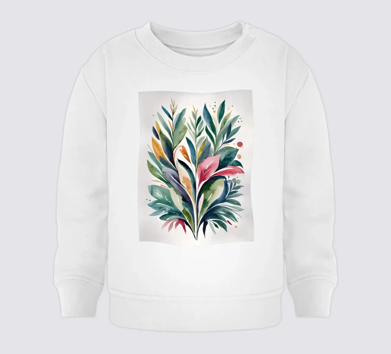 Acquerello botanico colorato felpa neonato da Artistic-shop