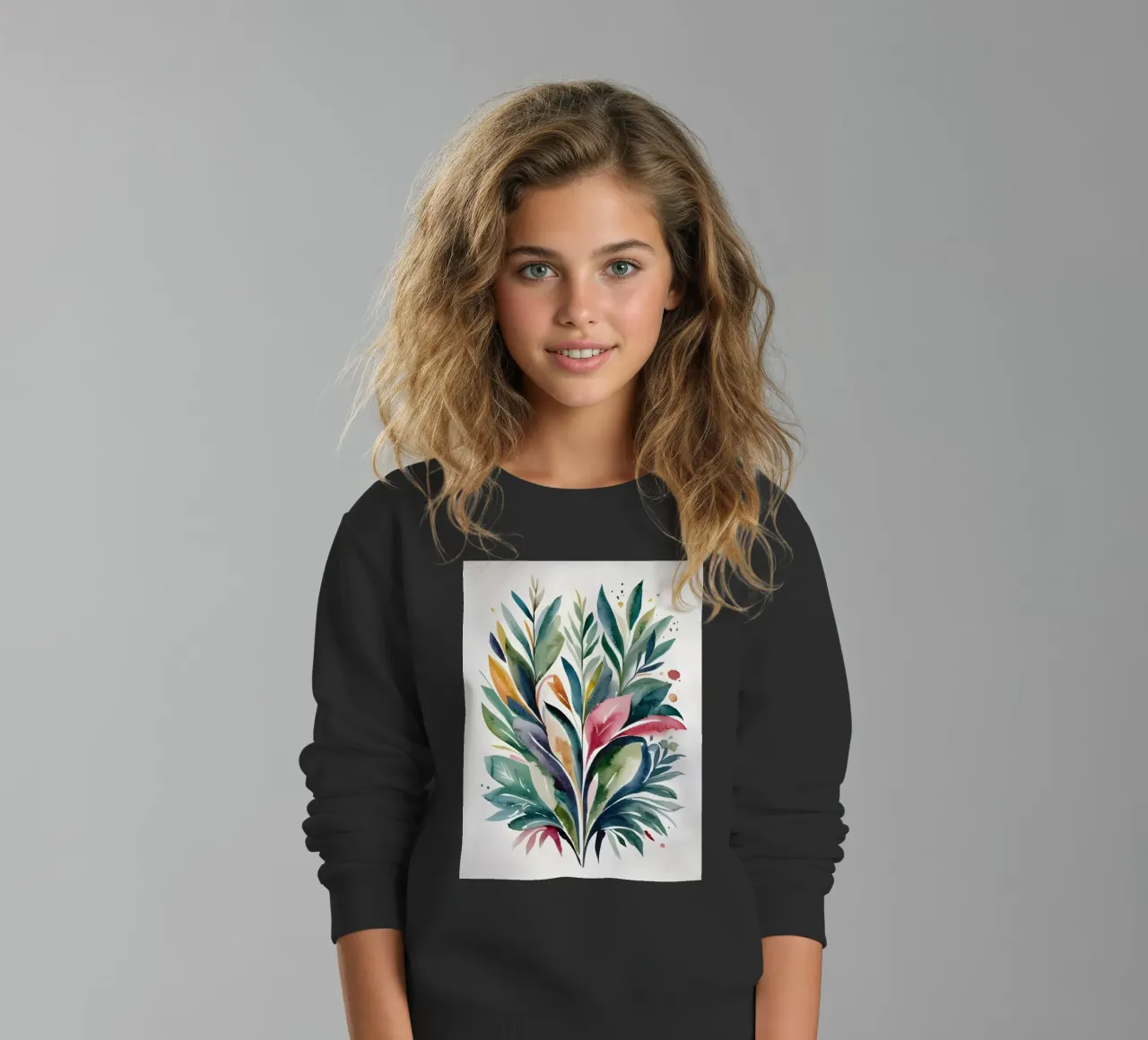 Acquerello botanico colorato felpa bambino da Artistic-shop