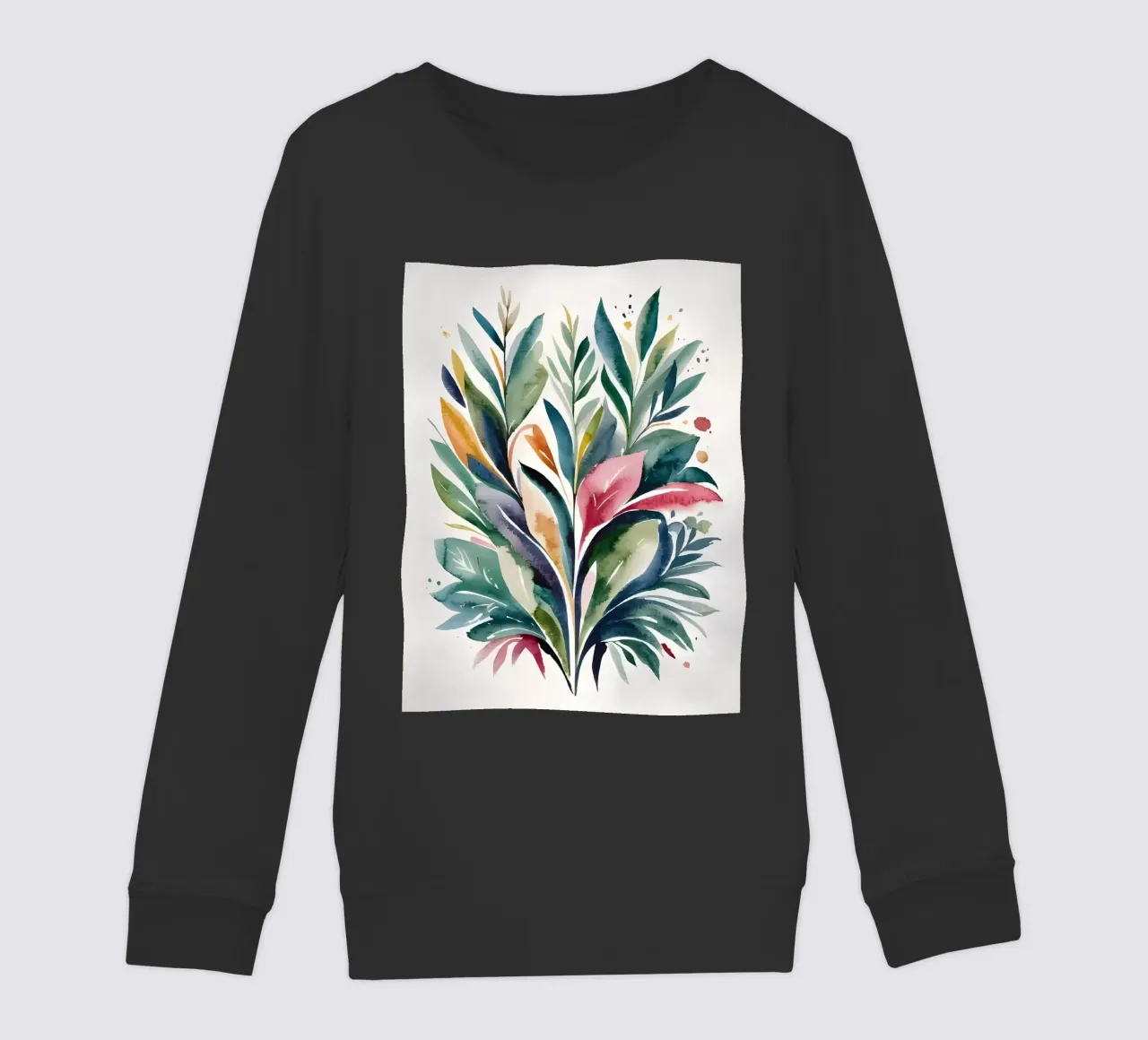 Acquerello botanico colorato felpa bambino da Artistic-shop