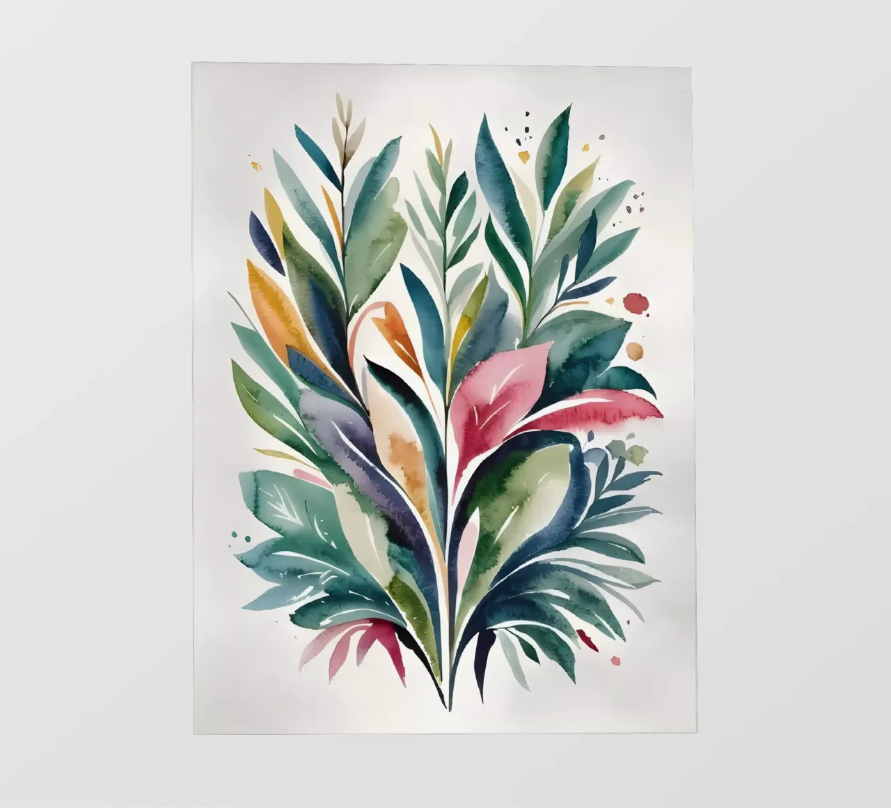 Acquerello botanico colorato pellicola backlit da Artistic-shop