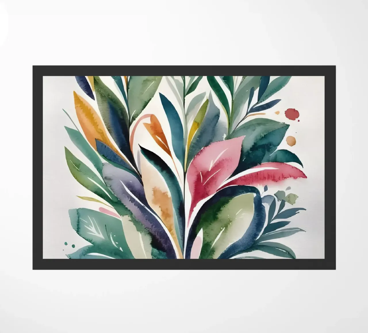 Acquerello botanico colorato zerbino da Artistic-shop