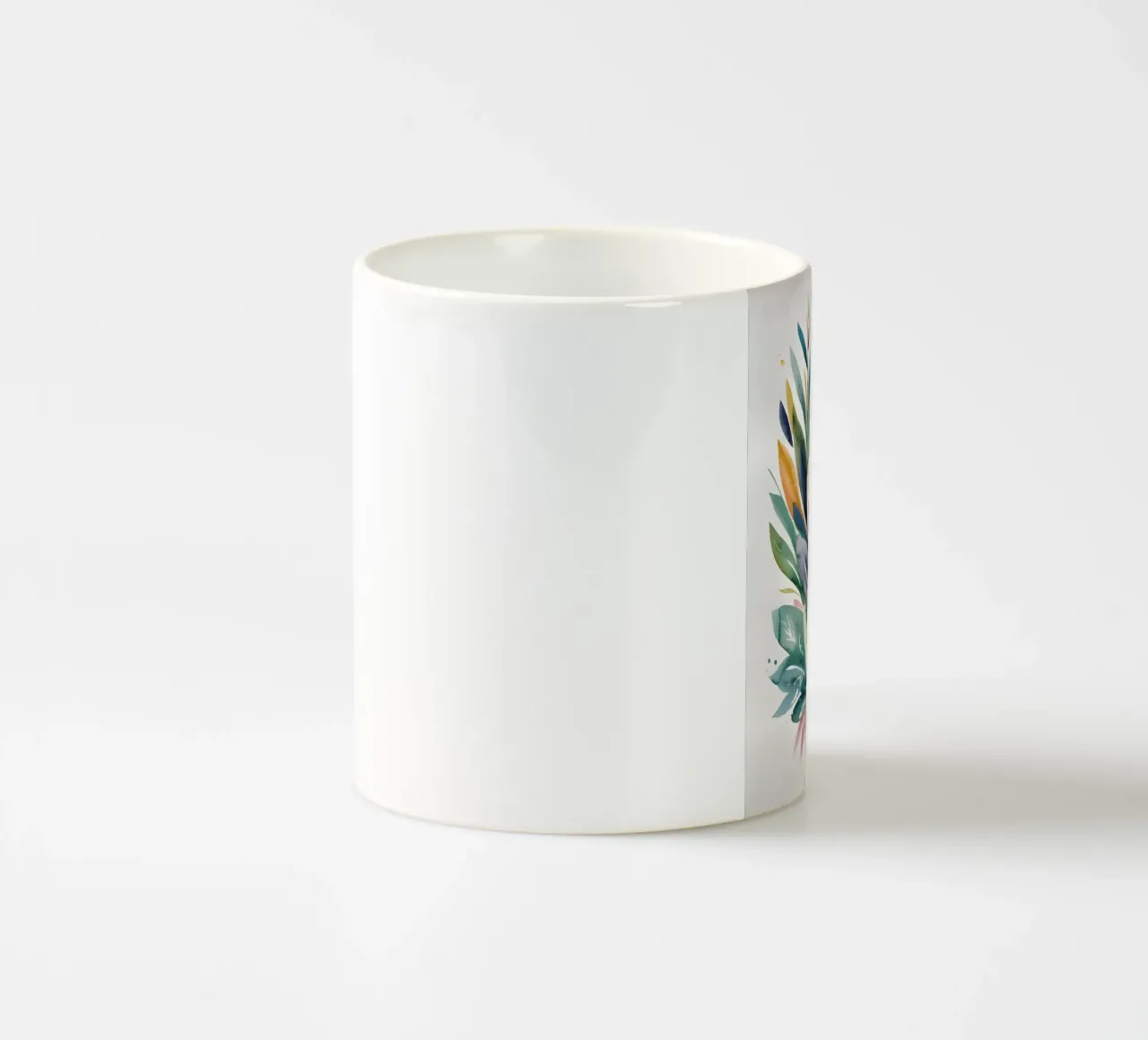Acquerello botanico colorato tazza in ceramica da Artistic-shop