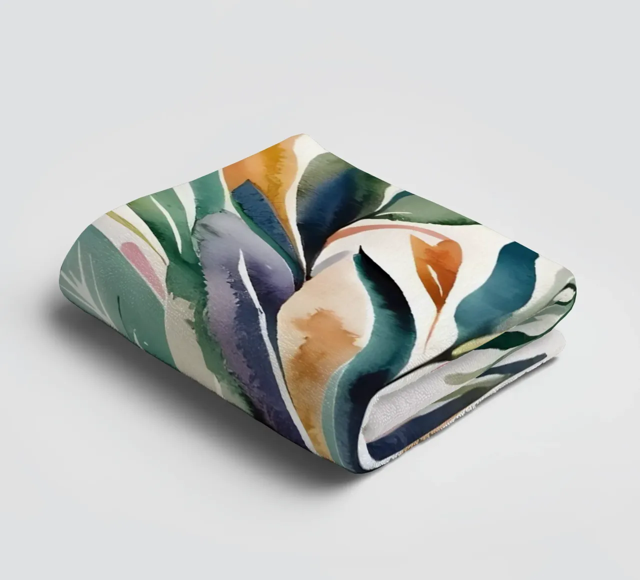 Acquerello botanico colorato asciugamano da bagno da Artistic-shop