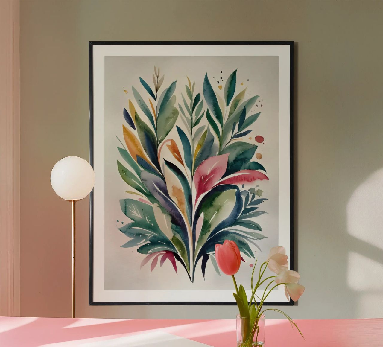 Aquarelle botanique colorée poster de Artistic-shop