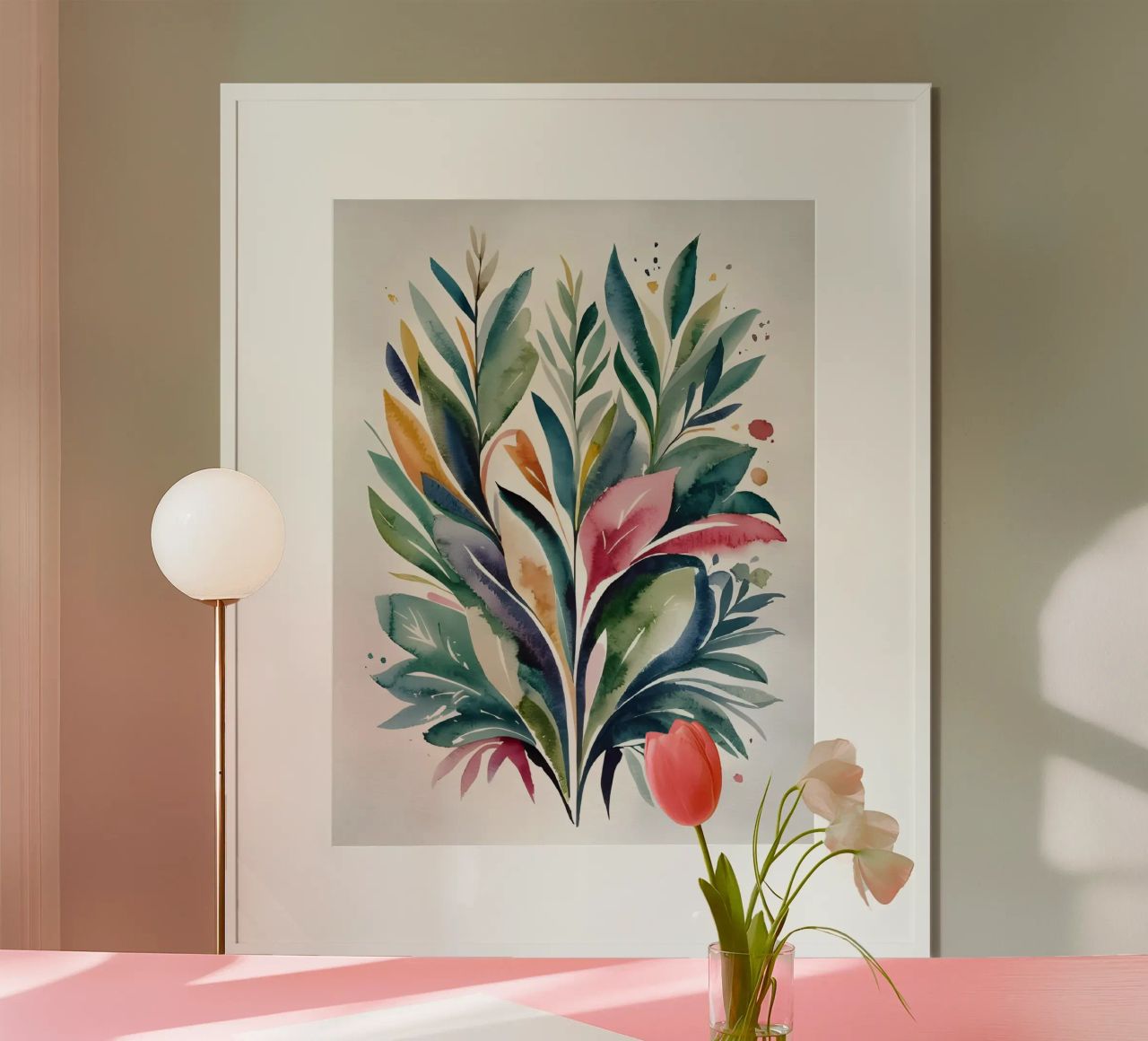 Aquarelle botanique colorée poster de Artistic-shop