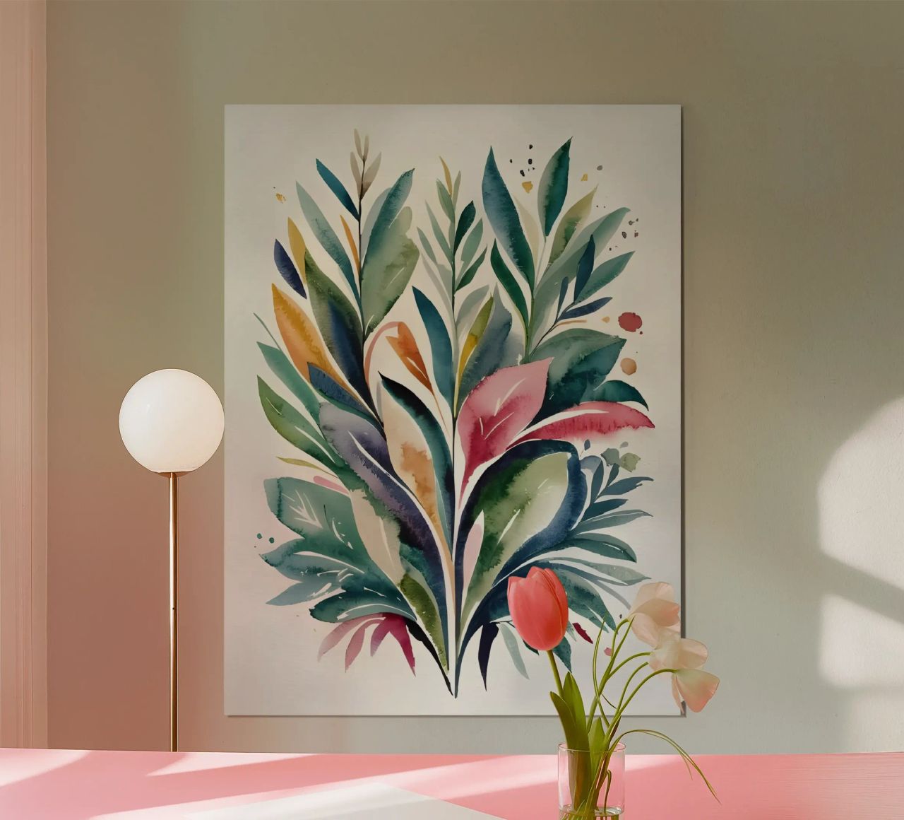 Aquarelle botanique colorée poster de Artistic-shop