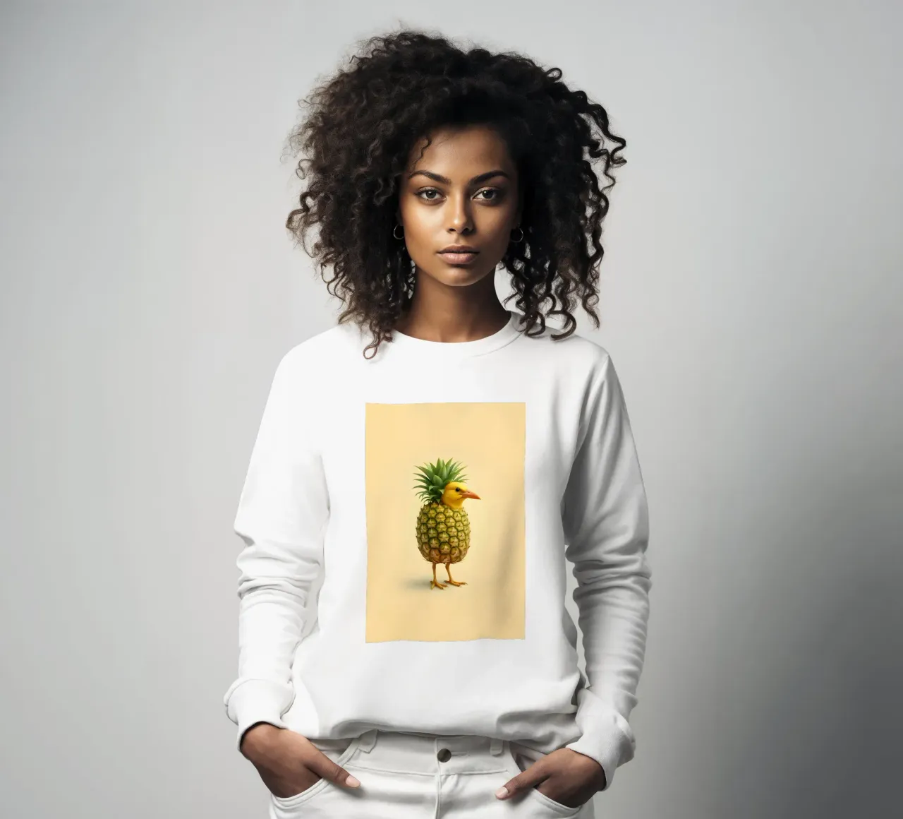 Ananas Bird Art - Design di frutta tropicale felpa da Fruit Fusion Creatures