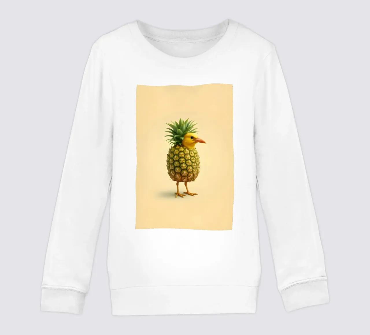 Ananas Bird Art - Design di frutta tropicale felpa bambino da Fruit Fusion Creatures