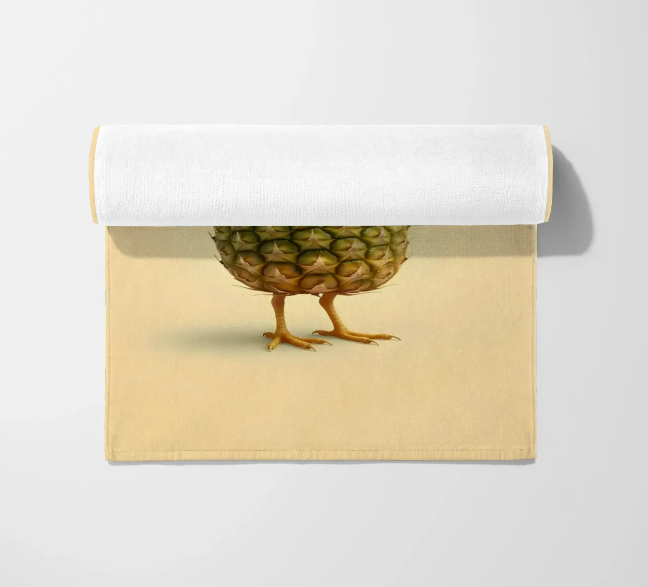 Ananas Bird Art - Design di frutta tropicale telo mare da Fruit Fusion Creatures