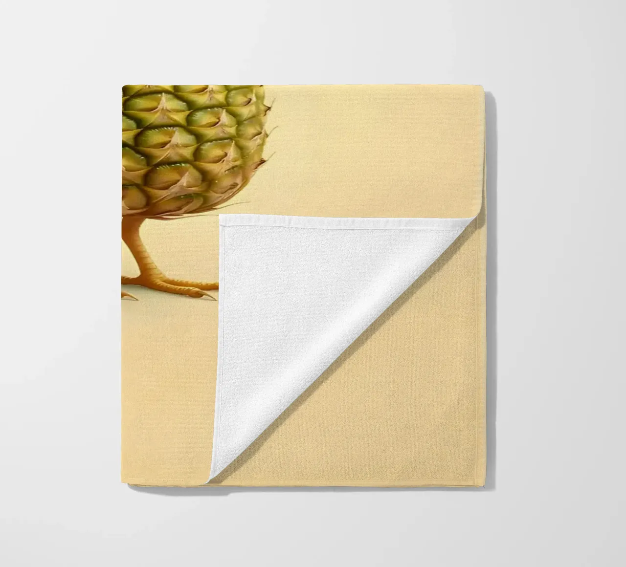 Ananas Bird Art - Design di frutta tropicale telo mare da Fruit Fusion Creatures