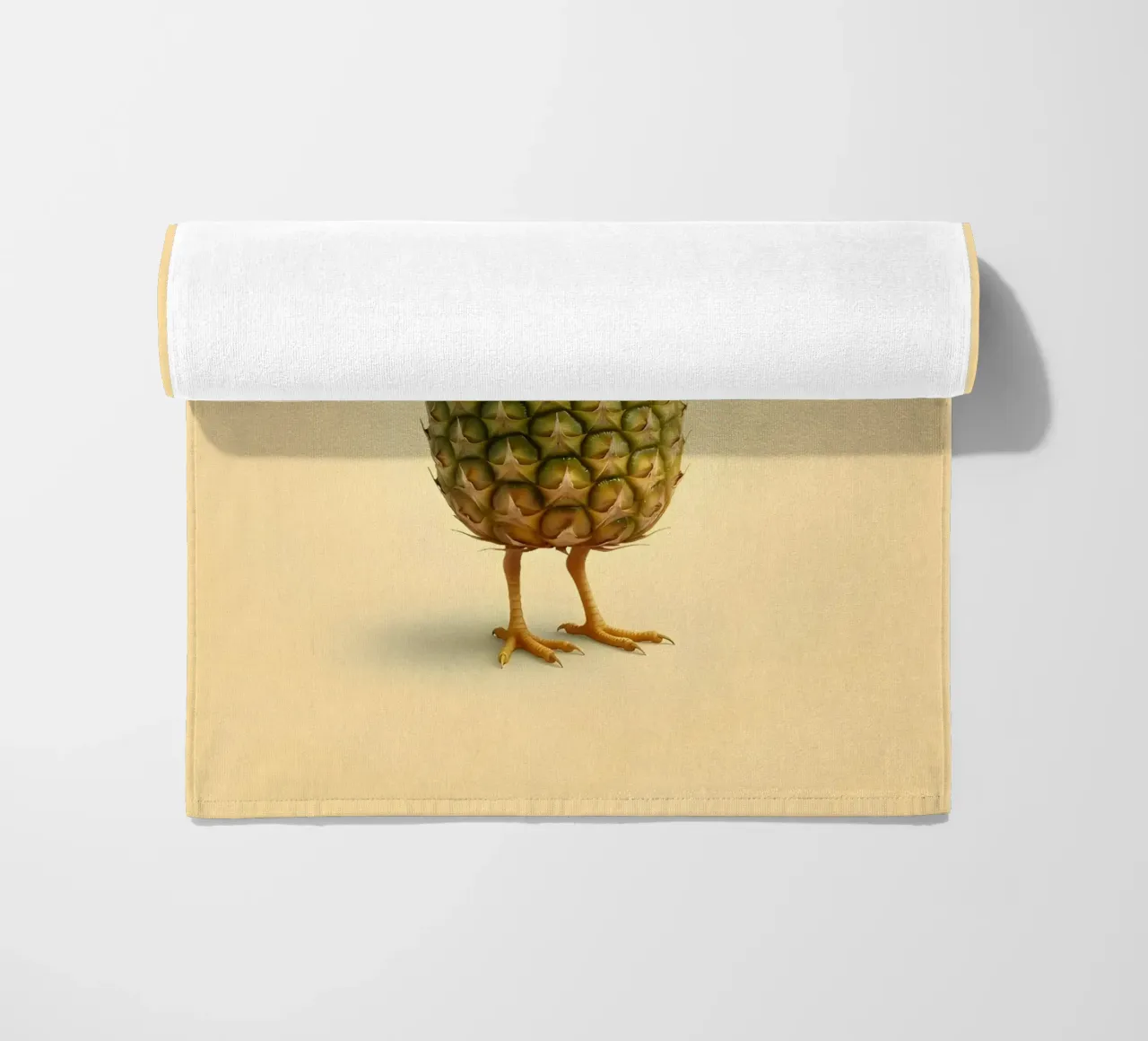 Ananas Bird Art - Design di frutta tropicale telo mare da Fruit Fusion Creatures