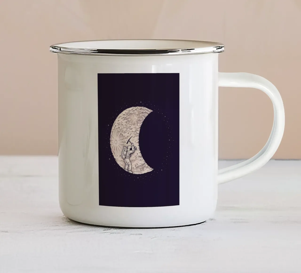 Enkel Dika - Lunar Ecavation tazza in smalto da The Artcircle