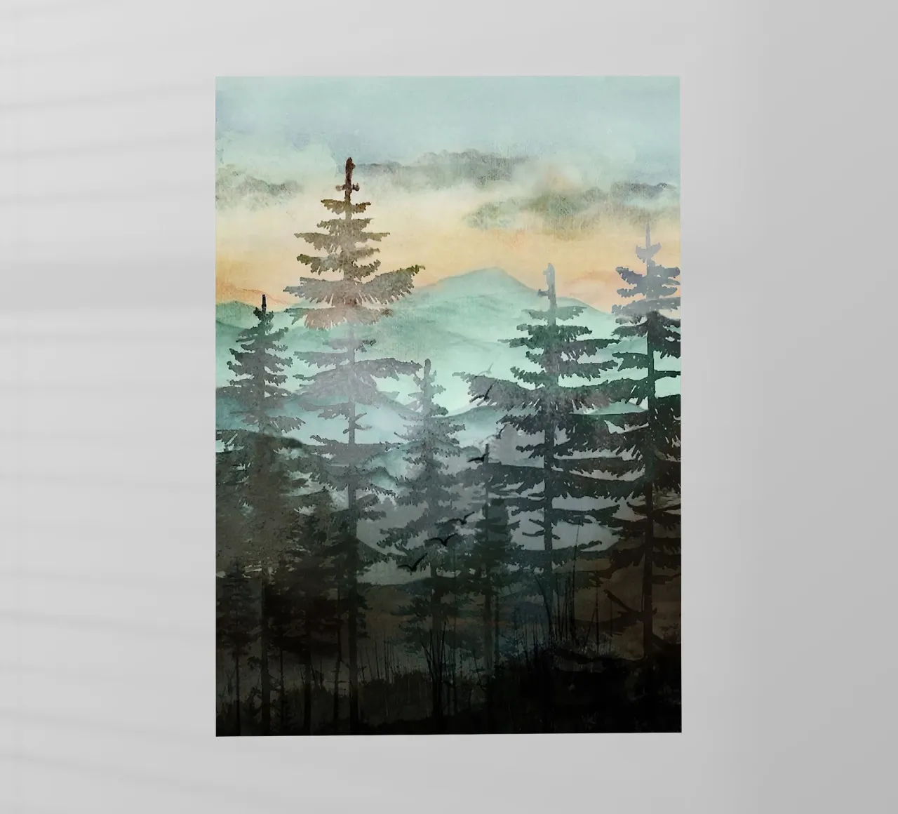 Pine Trees pellicola backlit da Lynn Janet