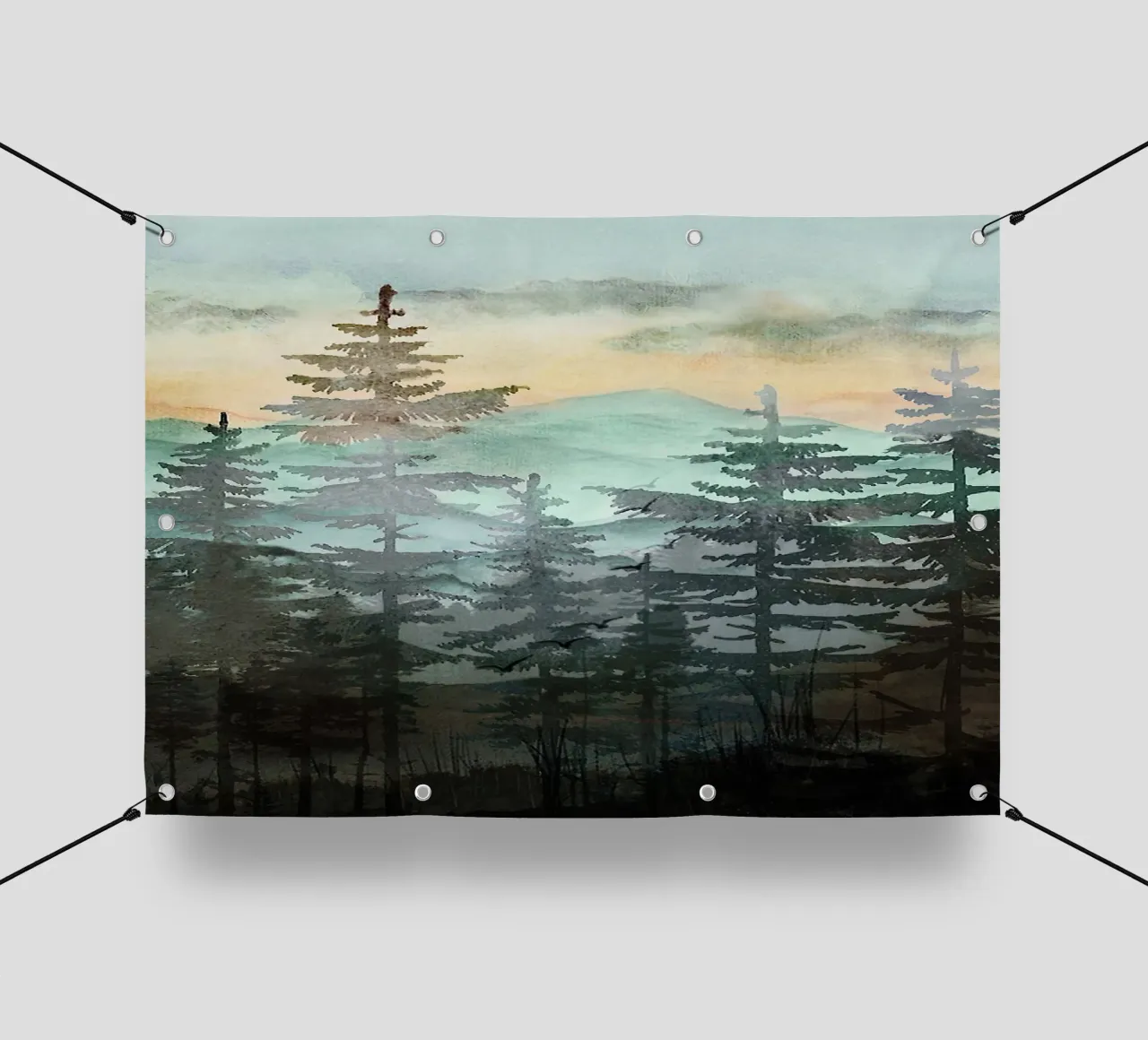 Pine Trees telo in pvc da Lynn Janet