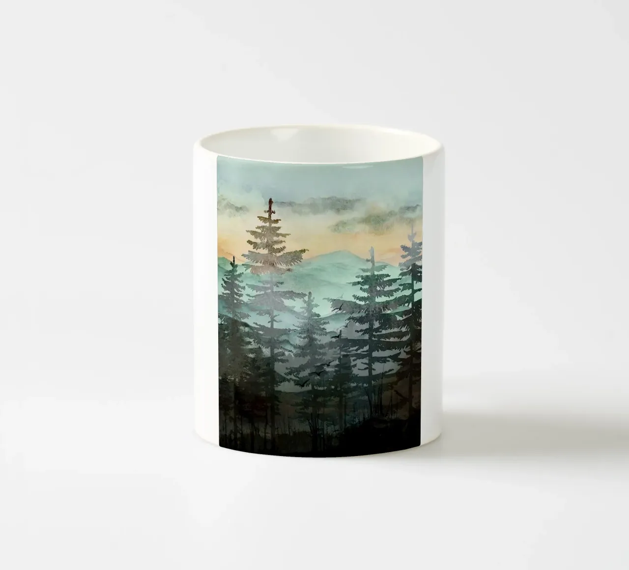 Pine Trees tazza in ceramica da Lynn Janet