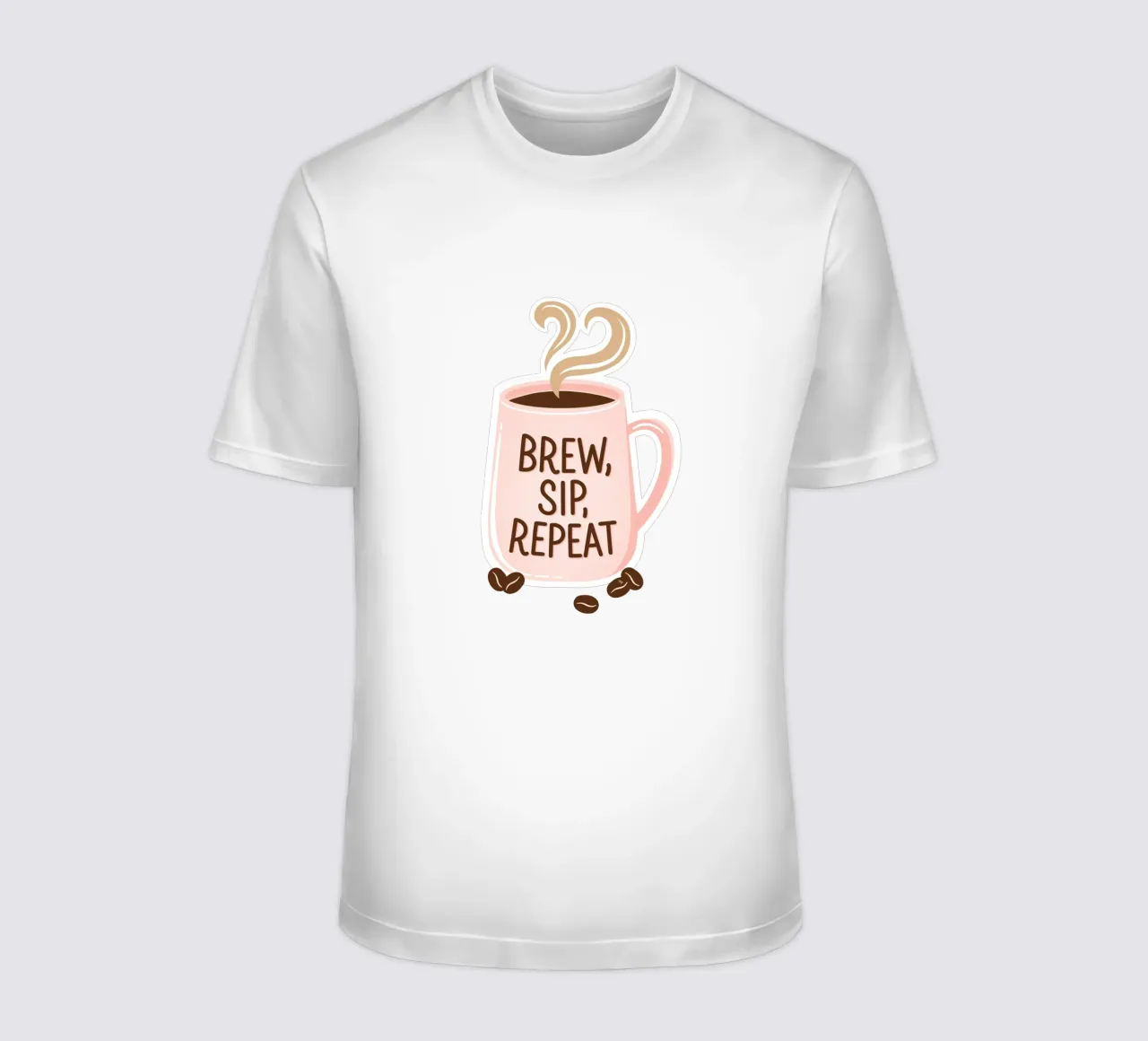 Tazza da caffè "Brew, Sip, Repeat". t-shirt da Martina