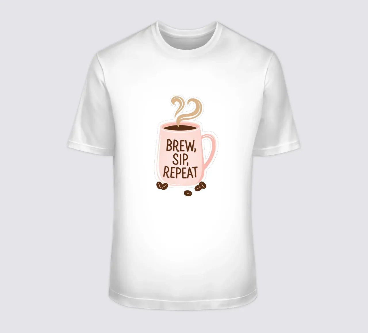 Tazza da caffè "Brew, Sip, Repeat". t-shirt da Martina