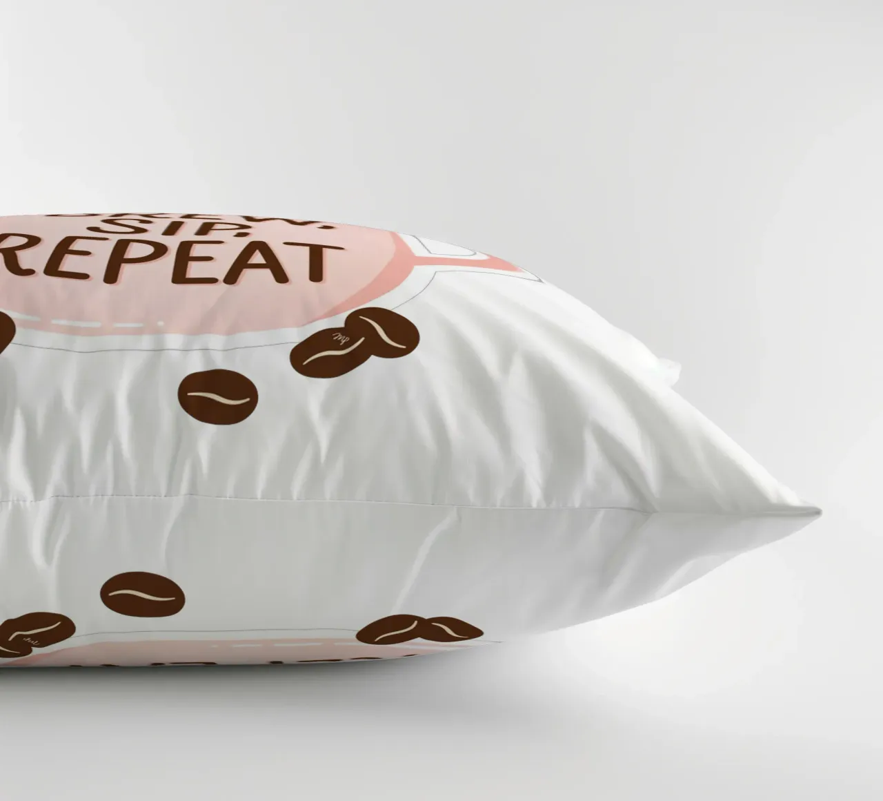 Kaffeetasse zum Aufbrühen, Schlürfen und Wiederholen Kissen von Martina