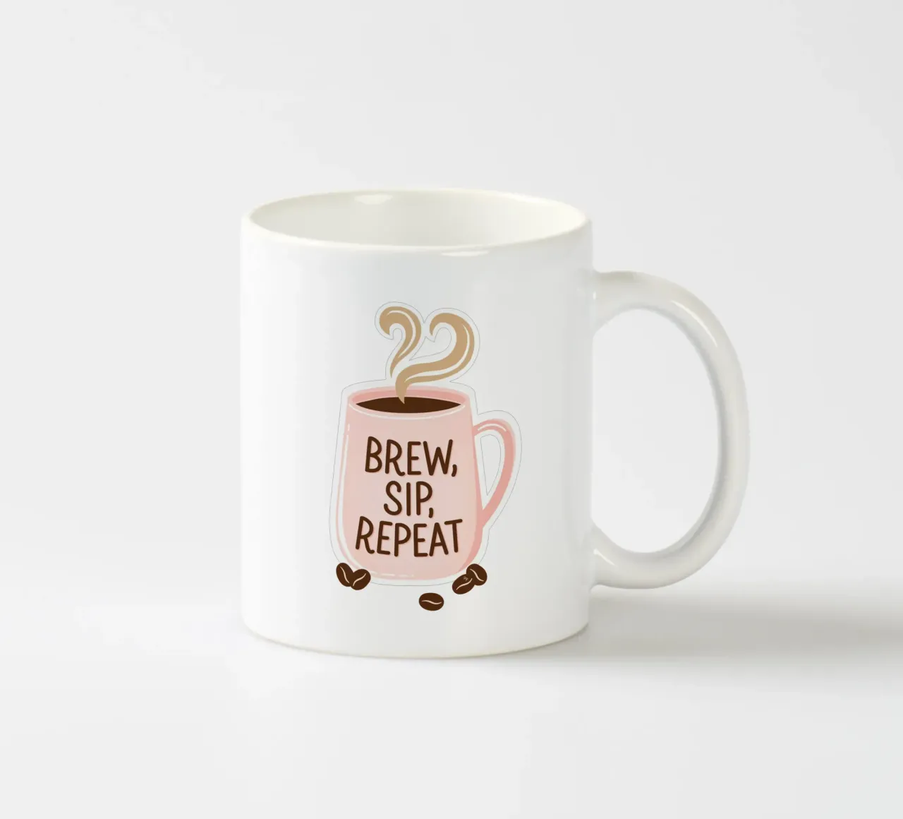 Tazza da caffè "Brew, Sip, Repeat". tazza in ceramica da Martina
