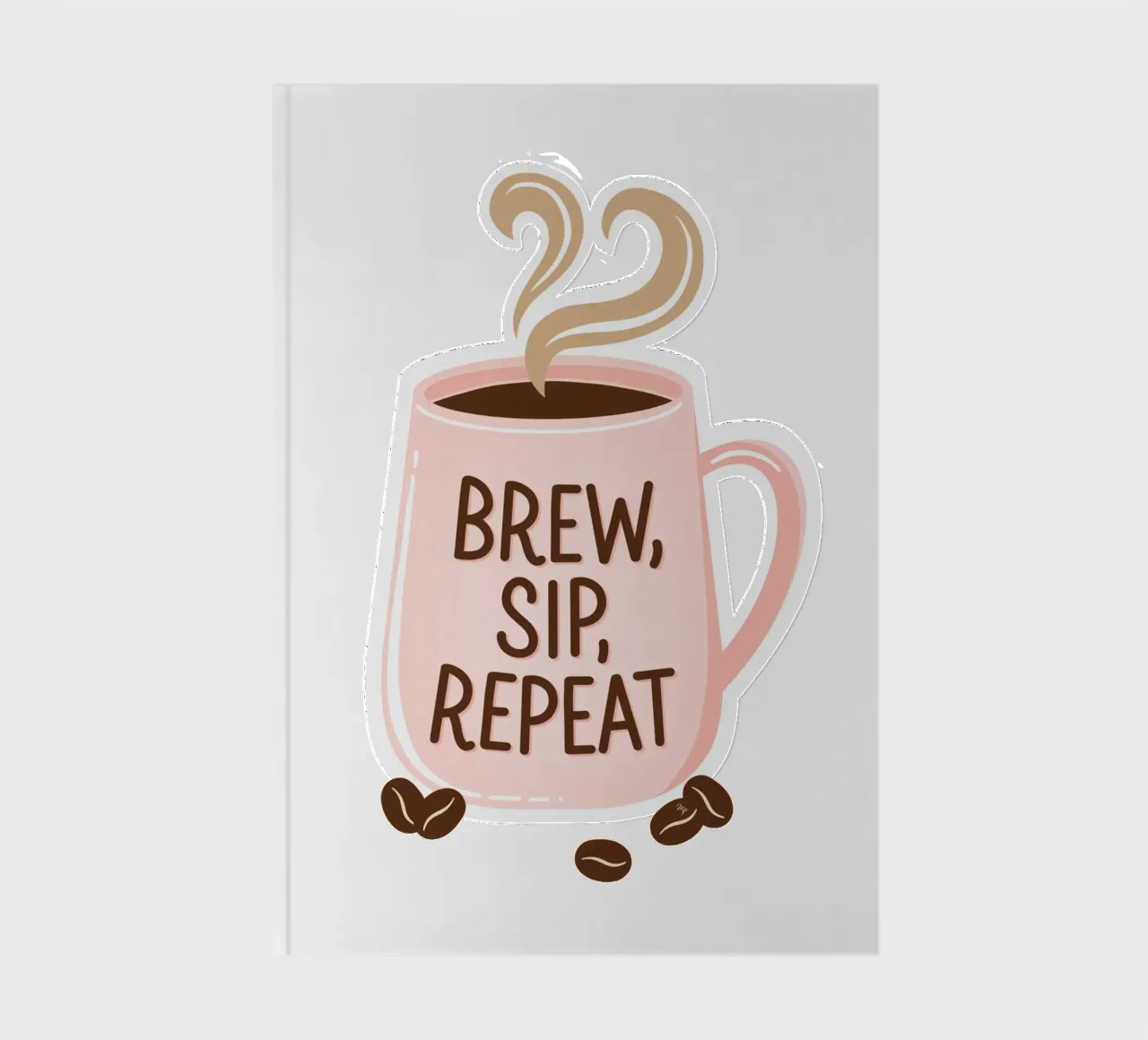 Tazza da caffè "Brew, Sip, Repeat". diario da Martina