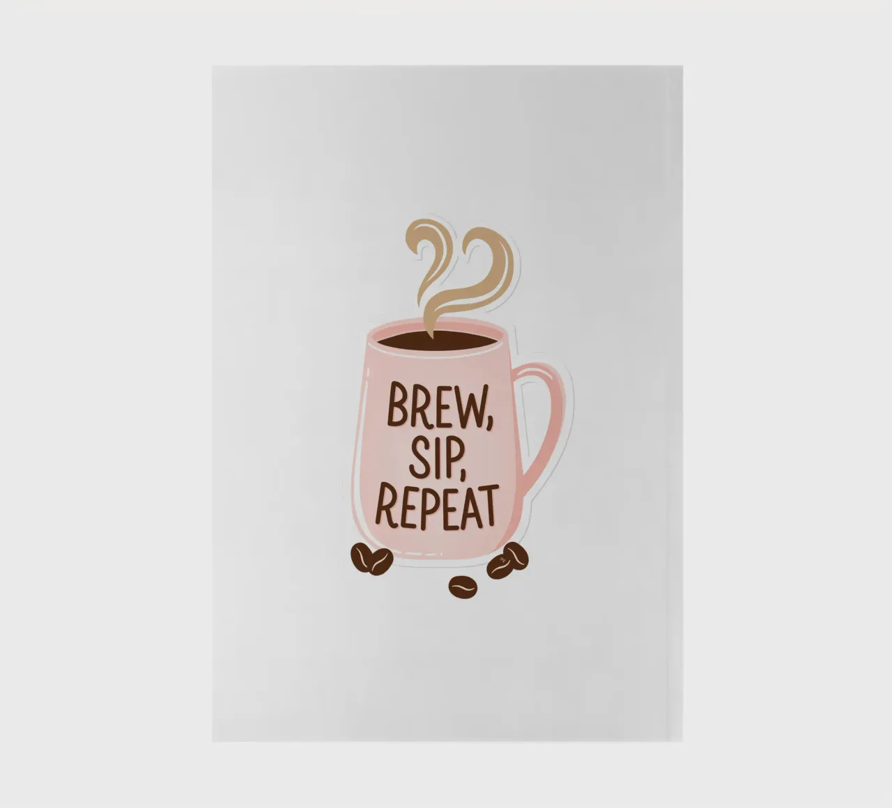 Tazza da caffè "Brew, Sip, Repeat". diario da Martina