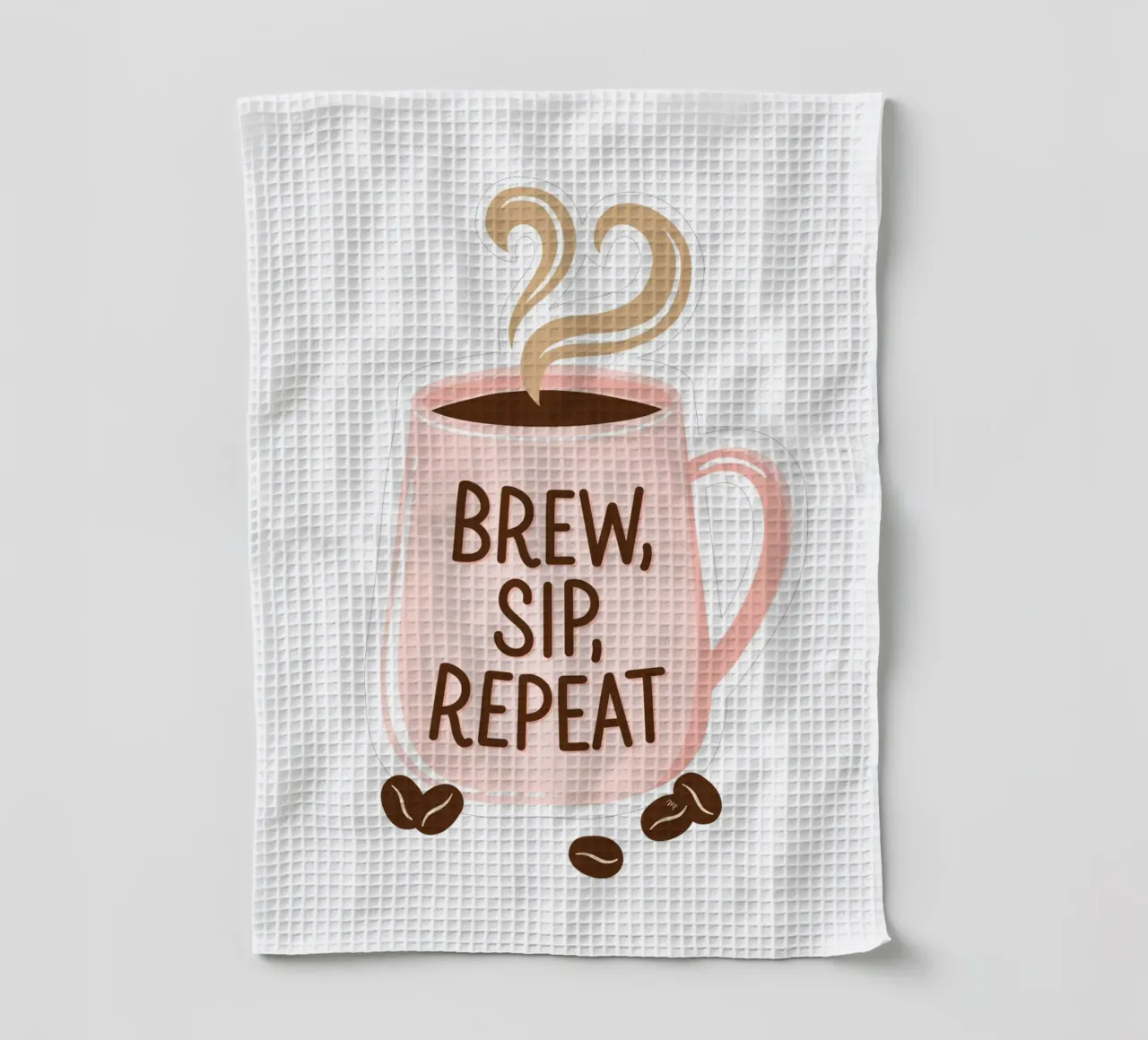 Tasse à café Brew, Sip, Repeat torchon de Martina