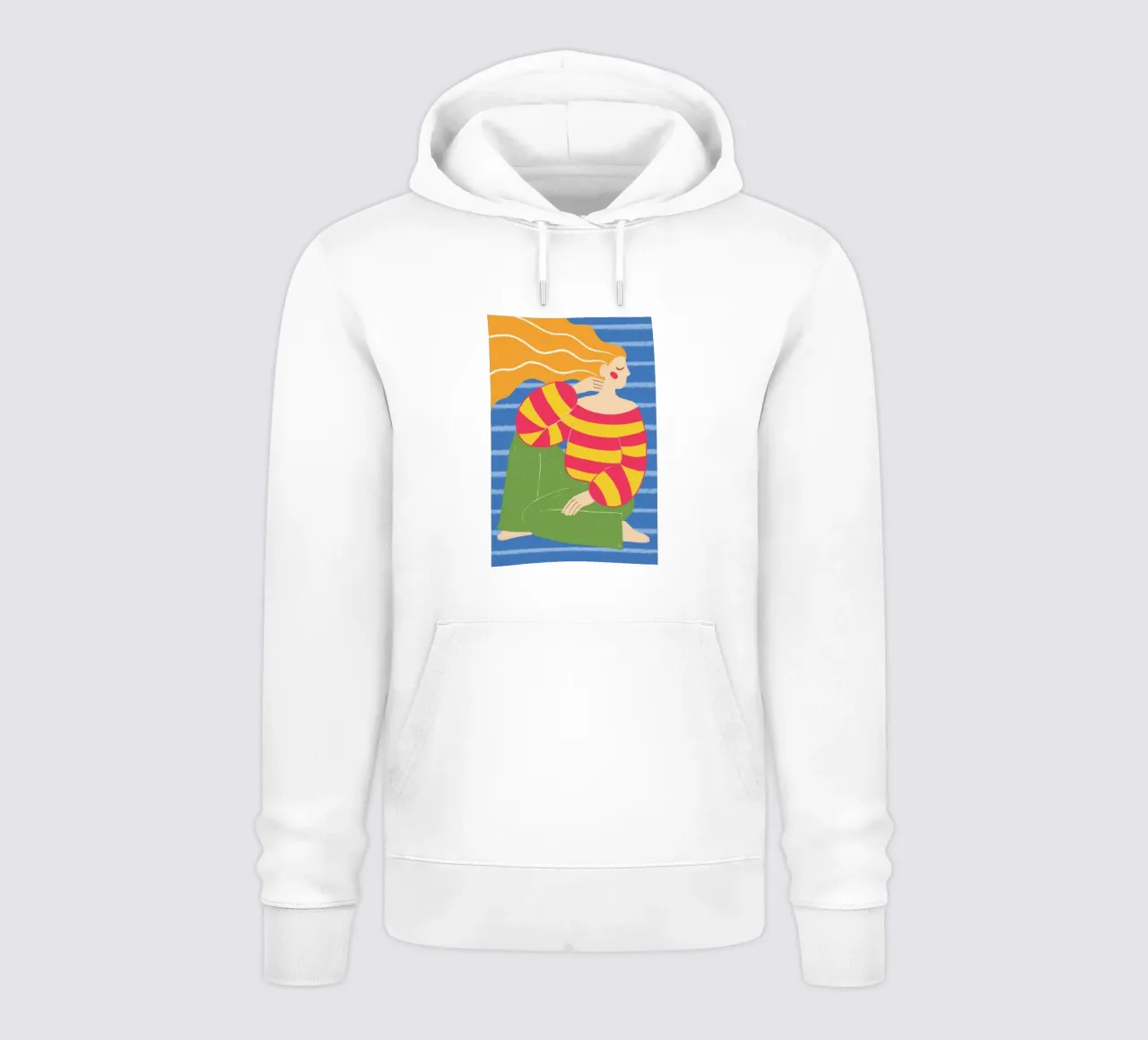 Bambina mod a strisce felpa con cappuccio da Martina