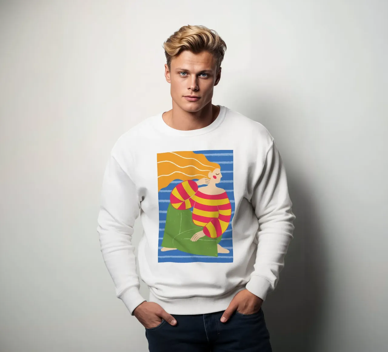 Bambina mod a strisce felpa da Martina